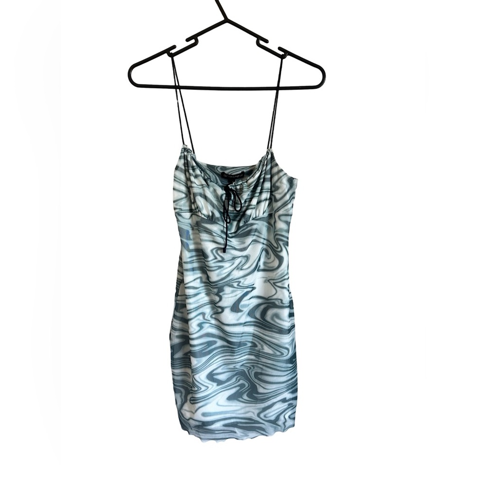 Cotton candy La blue mini dress NWT